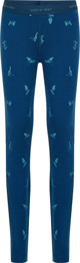 Icebreaker Kids' Merino 200 Oasis Leggings Snow Day Atlantis/Topaz 10