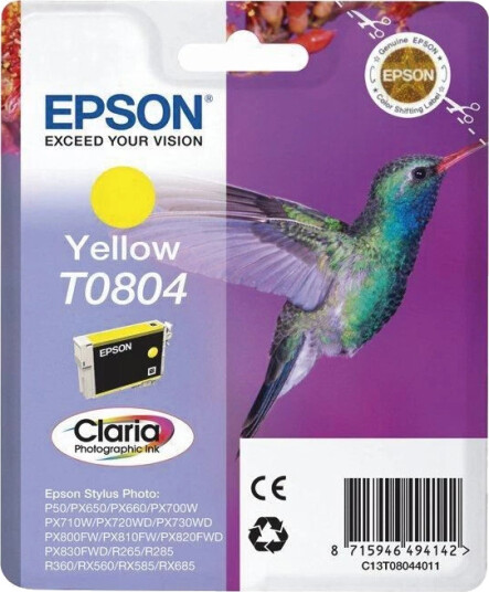 Epson Blekkpatron T0804 Gul (7.4ml)