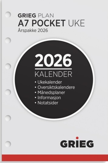 Årspakke Grieg A7 2026 uke Årspakke Grieg A7 2026 uke