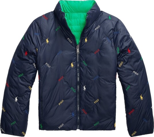 Polo Ralph Lauren Polstret Jakke Vendbar Grønn/Navy m. Logoe Polo Ralph Lauren 8 år (128) Dunjakke Blå