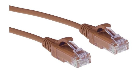 Act Brown 3 Meter Lszh U/Utp Cat6 Datacenter Slimline Patch Cable Snagless With Rj45 Connectors (Dc9203)