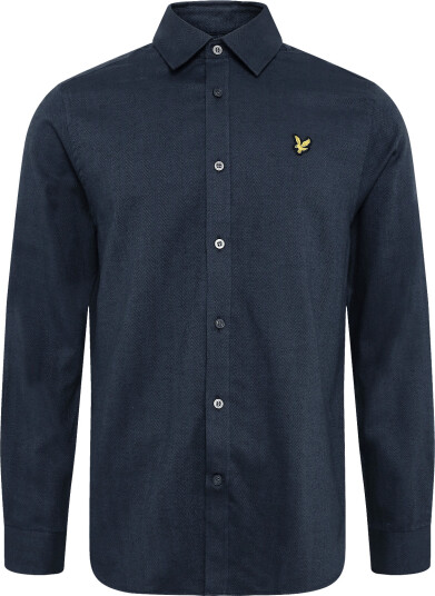 Lyle & Scott Herringbone Flannel Shirt Navy XS