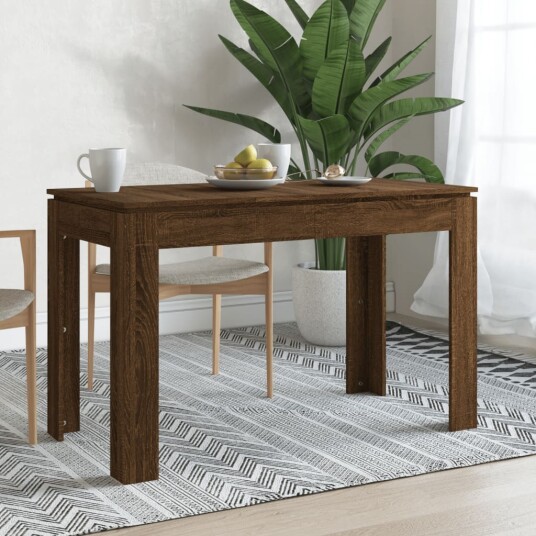vidaXL Spisebord brun eik 120x60x76 cm konstruert tre vidaXL Spisebord brun eik 120x60x76 cm konstruert tre