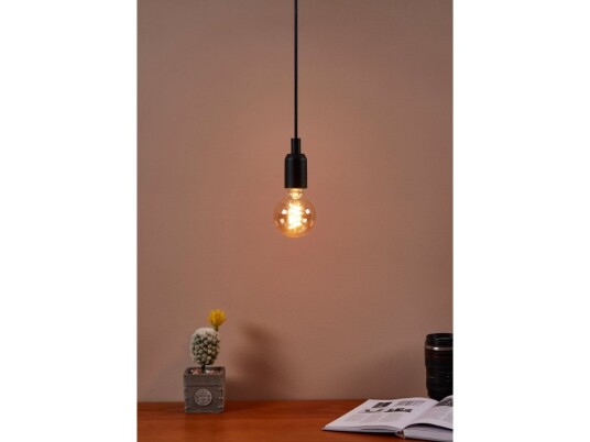 Eglo E27 Led G80 Amberfarvet Globepære Med Spiral Og Varmt Hvidt Lys