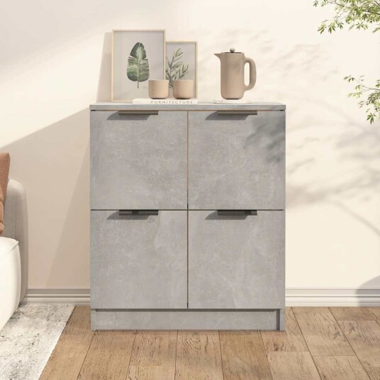 vidaXL Skjenk betonggrå 60x30x70 cm konstruert tre vidaXL Skjenk betonggrå 60x30x70 cm konstruert tre