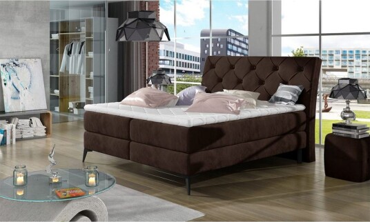 Komplett sängpaket kontinentalsäng Eltap Mörkbrun 140x200 DEL  