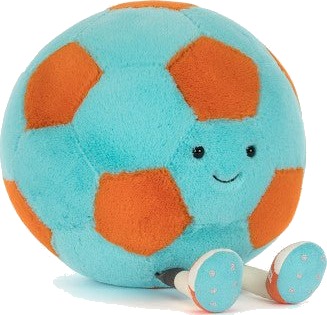 Jellycat | Amuseables Football | Blå og Oransje | 27 cm