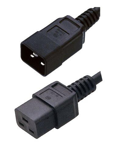 BLACK BOX strømforlengelseskabel - IEC 60320 C20 til IEC 60320 C19 - 1 m
