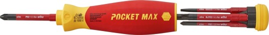 Wiha PocketMax 1000V Magnetisk Sekskantskrutrekker med 4 Slimbits