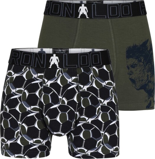 CR7 Boxershorts   2 pack   Svart/Armygrønn   JBS   4 6 år 104 116   Boxershorts