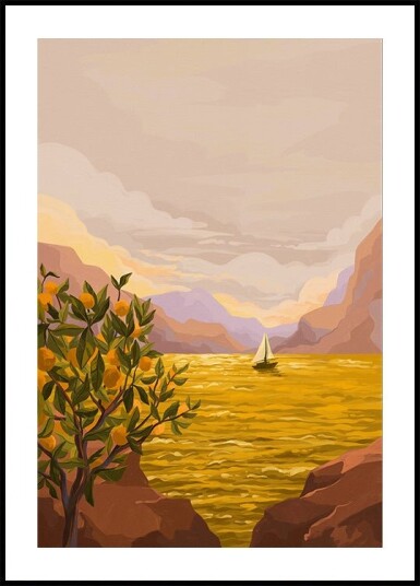 Golden Sunset Poster Plakat / 100x150cm