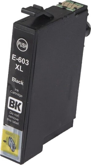 Blekkspatron til Epson-skriver 603XL Svart / kompatibel patron / 18,2 ml / C13T03A14010