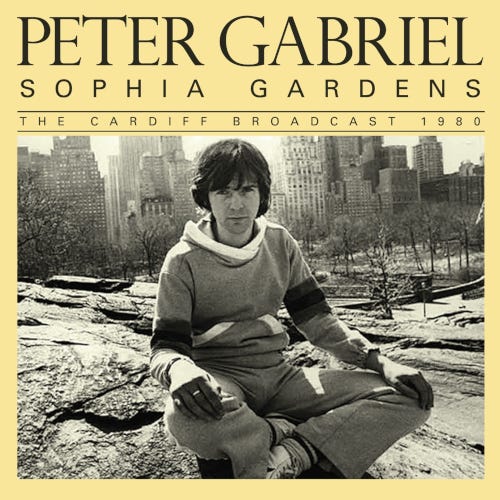 Peter Gabriel  Sophia Gardens The Cardiff Broadcast 1980  CD
