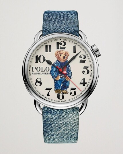 Polo Ralph Lauren 42mm Automatic Denim Flag Bear Steel With White Dial Polo Ralph Lauren 42mm Automatic Denim Flag Bear Steel With White Dial