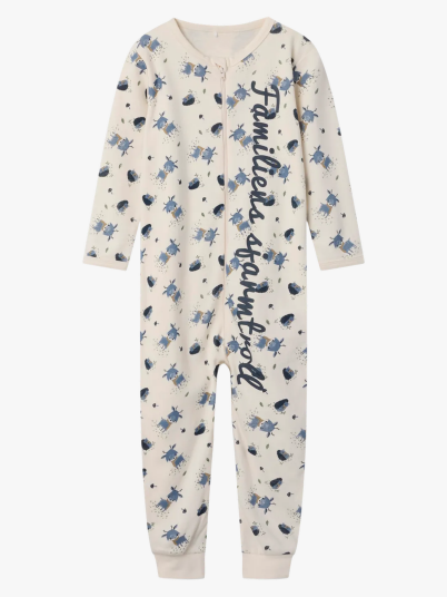 Name It Vaha Long Sleeve Nightsuit Zip Blå 62 Name It Vaha Long Sleeve Nightsuit Zip Blå 62