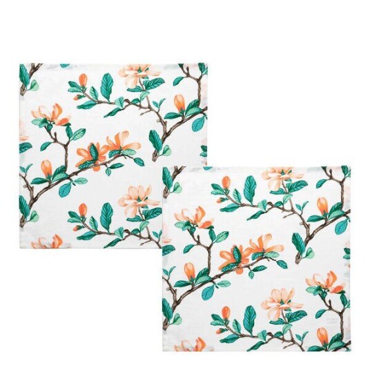 StiernholMagnolia serviett 45x45 cm 2 stk hvit