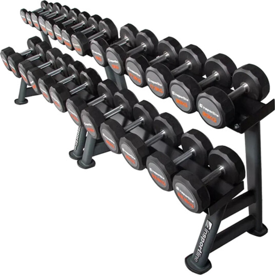 inSPORTline Profi CPU Manualsett 2 x 5–35 kg med stativ