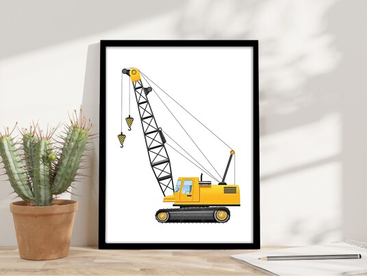 Plakat – Kran / Gul Plakat – Kran / Gul
