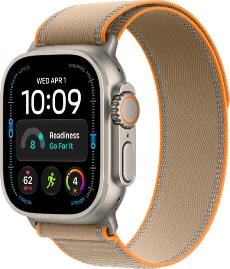 Apple Watch Ultra 4 49mm CEL (naturlig titan/sand Trail Loop) S/M