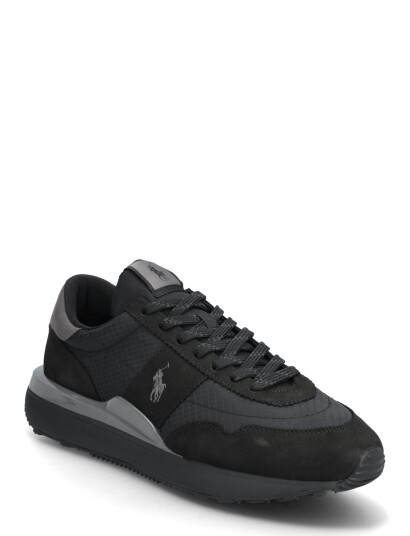 Polo Ralph Lauren Train 89 Nubuck & Oxford Sneaker   Black   43.5