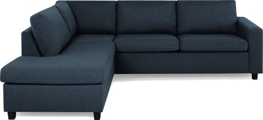 Crazy 3 seters Venstrevendt L formet Sjeselongsofa i Stoff Blå Crazy 3 seters Venstrevendt L formet Sjeselongsofa i Stoff Blå