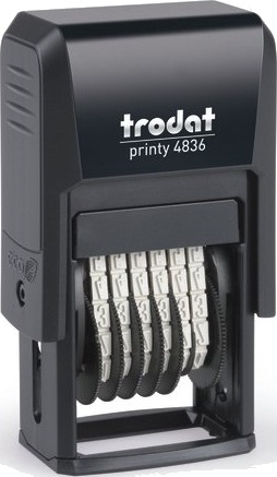 Trodat Trodat 4836 Blekkgjør Seg Selv Nummerstempel 3,8 X 21 Mm Sort 41 Mm 25 Mm