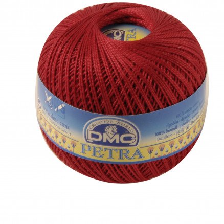 DMC Petra nr. 5 Heklegarn Unicolor 5321 Rød