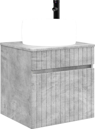 Vegghengt servantkommode Betonggrå 49 x 44,5 x 66 cm Vegghengt servantkommode Betonggrå 49 x 44,5 x 66 cm
