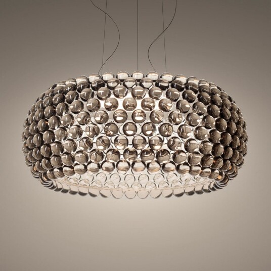 Caboche Plus Grande LED pendellampe grå Foscarini Stue Design Plast Med en lyskilde