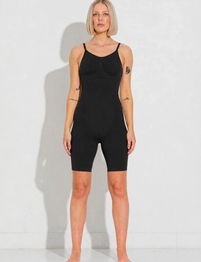 LYKKELAND ateliér Contour Shapewear Bodysuit   Black   Black   48 52