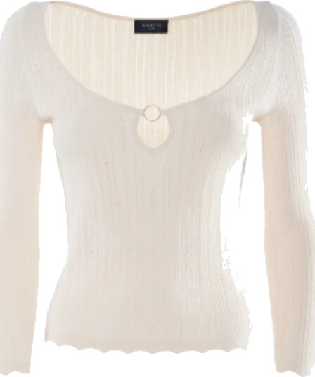 Nenette Dame Strikkevarer Beige M, Nenette Dame Strikkevarer Beige M,