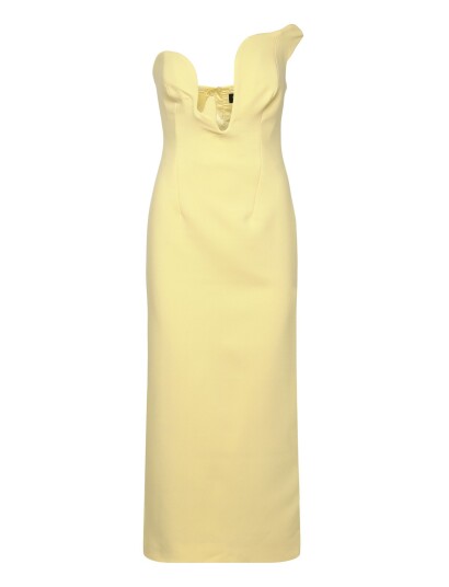 Bardot Rosalyn Midi Dress   Yellow   36