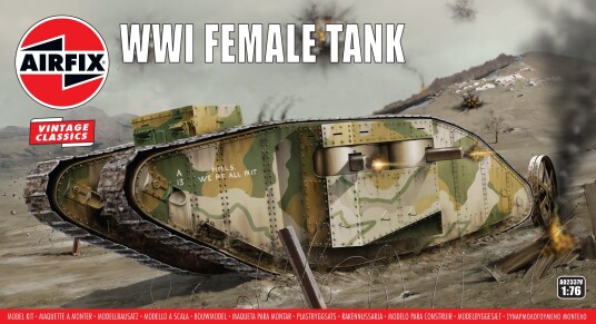 Airfix WWI Female Stridsvogn Byggesett 1:76 Airfix WWI Female Stridsvogn Byggesett 1:76