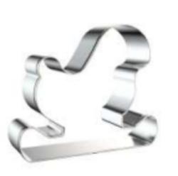 Pepperkakeform Slede  7,1 Cm 