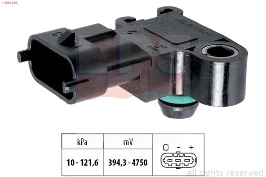 Lufttrykksensor, høydetilpasning EPS 1.993.195