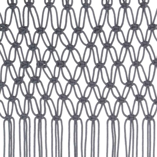 vidaXL Makramé gardin antrasitt 140x240 cm bomull