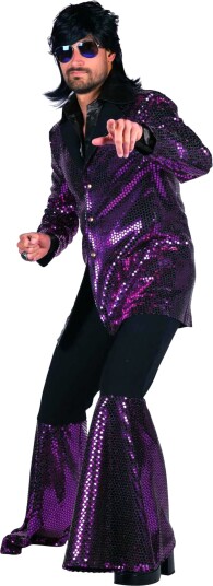 Thetru B.v. 70-talls Disco Kostyme Lilla Kostyme Deluxe Small 3786-0900-000S