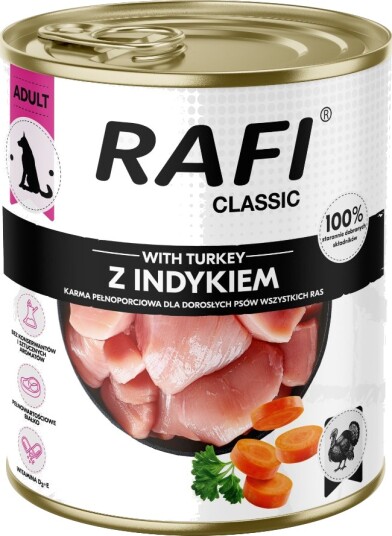 Rafi Våtfôr Dog Classic Kalkun 12 X 800 G Rafi Våtfôr Dog Classic Kalkun 12 X 800 G