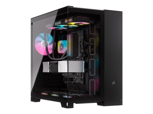 Corsair 6500X - Mid Tower - Utvidet Atx  E-Atx  - Sidepanel Med Vindu  Herdet Glass  - Ingen Strømforsyning  Atx  - Svart Obsidian Aluminum - Usb/Lyd