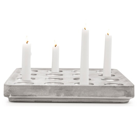Born in Sweden Stumpastaken Aluminium Lysestake for Korte Lys - 16 Lys