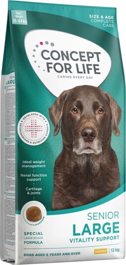 Concept For Life Tørrfôr Senior Large Nyhet Sparepakke 2 X 12 kg