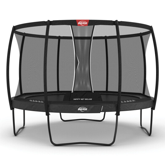BERG Trampoline Champion 380 grå Med sikkerhetsnett Deluxe BERG Trampoline Champion 380 grå Med sikkerhetsnett Deluxe