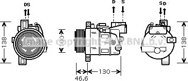 AC kompressor PRASCO BWAK319 AC kompressor PRASCO BWAK319