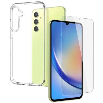 Samsung Galaxy A34 5G Northjo 2-i-1 Beskyttelsessett Klar Samsung Galaxy A34 5G Northjo 2-i-1 Beskyttelsessett Klar