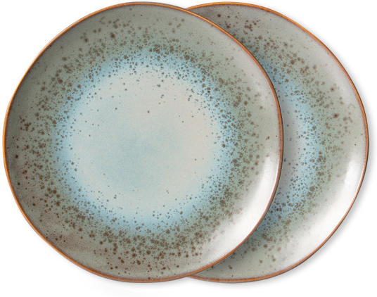 HKliving 70's middagstallerken Ø26 cm 2 pk Mineral