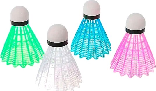 Rucanor Shuttle LED Fjærballer 4 Pk Rød/Gul/Grønn/Blą