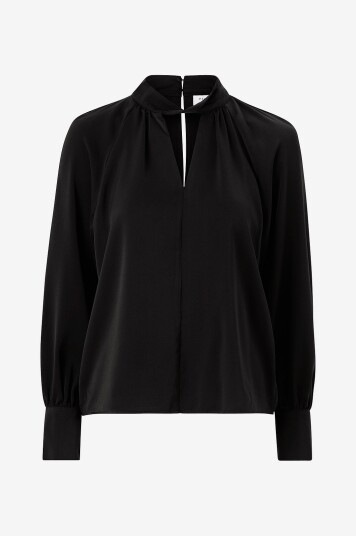Vila - Bluse viElma Halterneck L/S Top - Svart