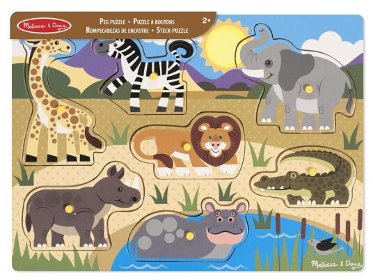 Melissa & Doug Voluma Safari Träpuslespil 7 delte