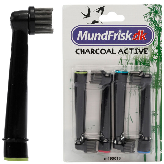 Sorte børstehoder for Oral B CHARCOAL Active 4 stk.