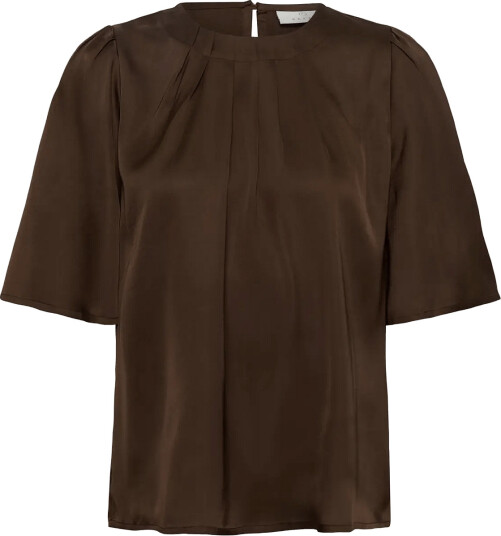 Kaffe Kalinda Flared Blouse   Brown   36